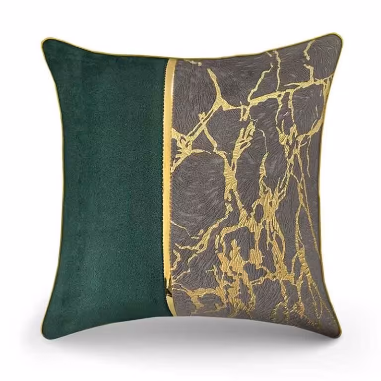 کوسن مربعی طرح ترکیبی ماربل و سبز کله غازی