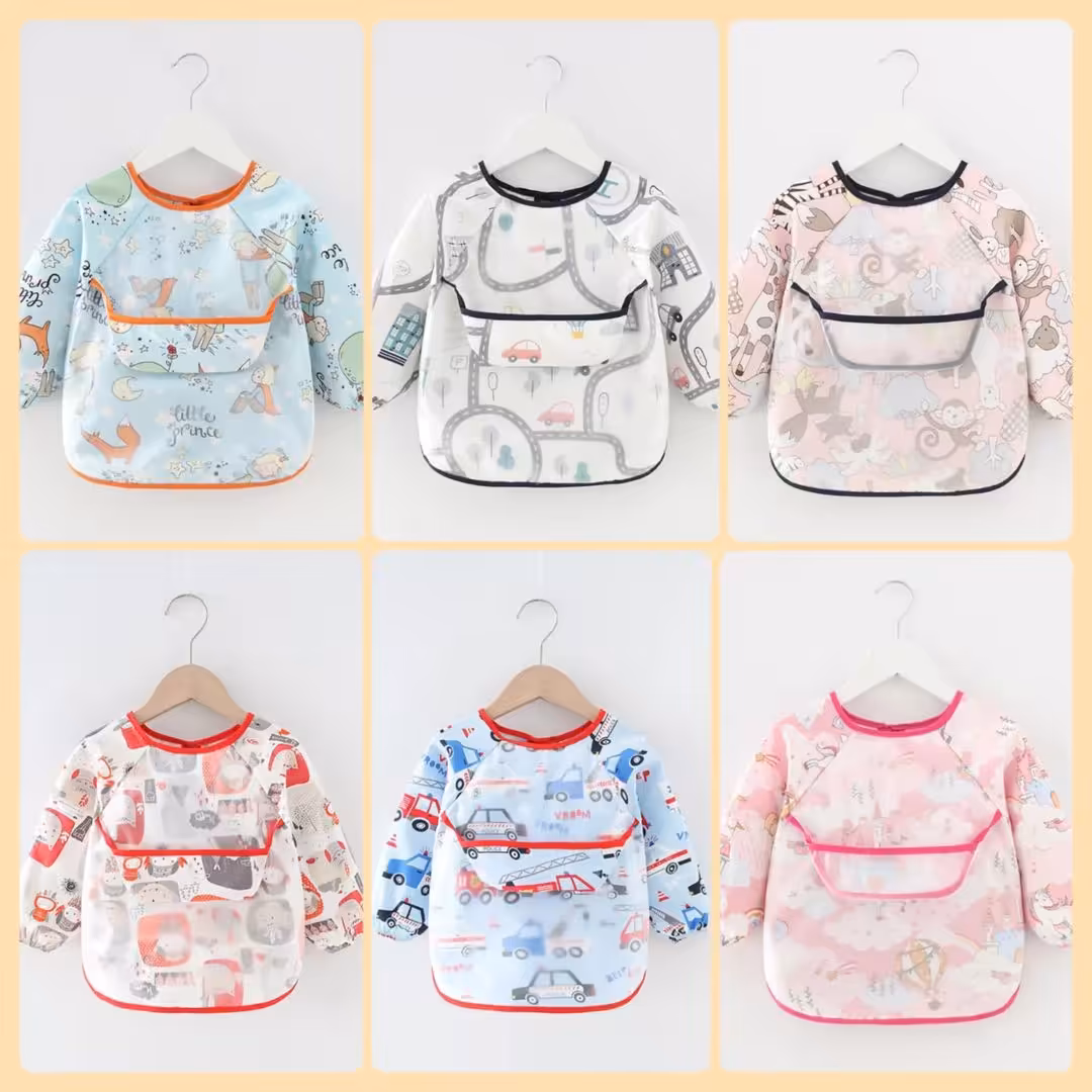 پیش بند آستین دار کودک 