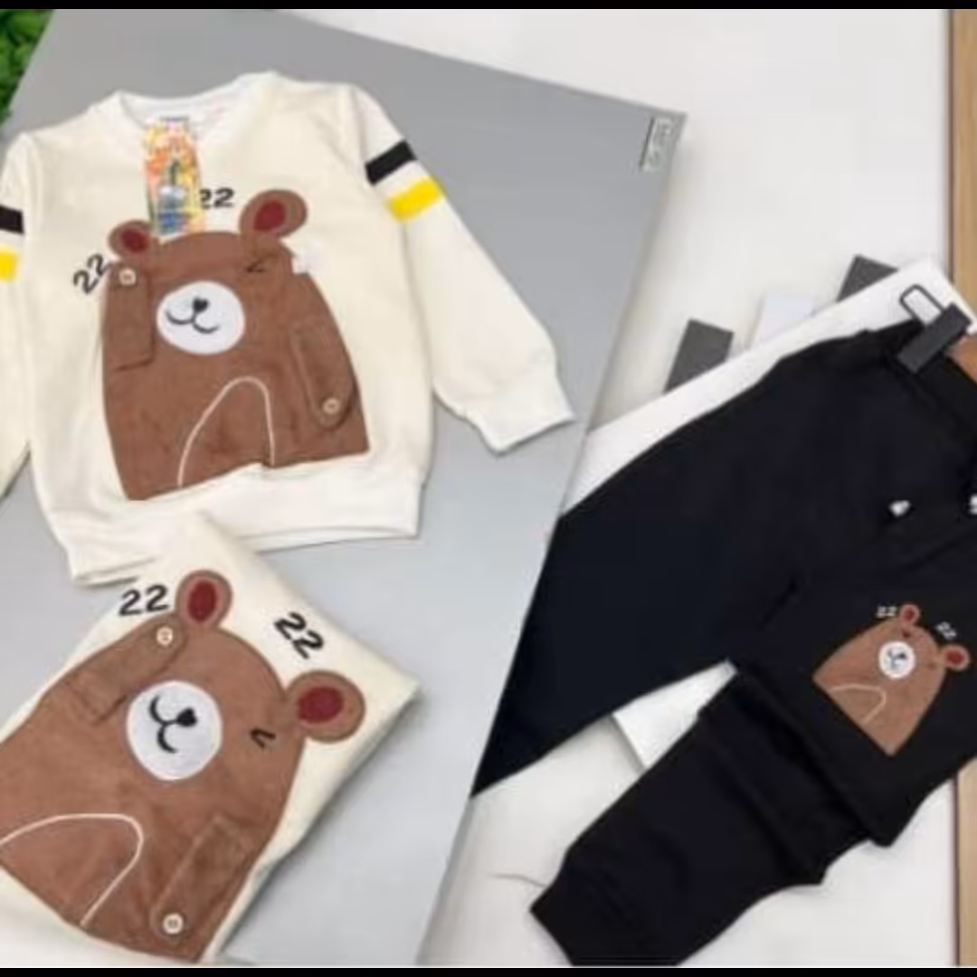 بلوز شلوار پسرانه گلدوزی خرس