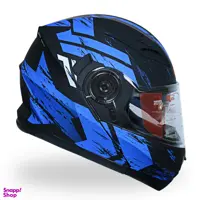کلاه کاسکت بلوتوث دار ردلاین مدل +935 رنگ آبی به همراه کاور