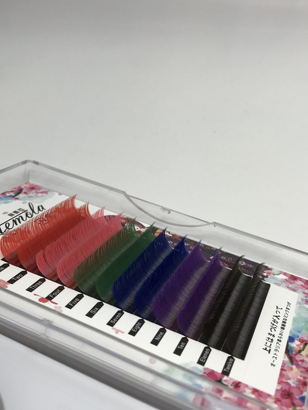 مژه اکستنشن رنگی بیوتی همولا HEMOLA - 12MM