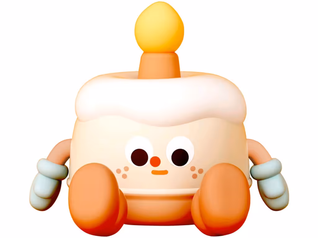 چراغ خواب فانتزی شارژی رومیزی Birthday cake night light MY-006