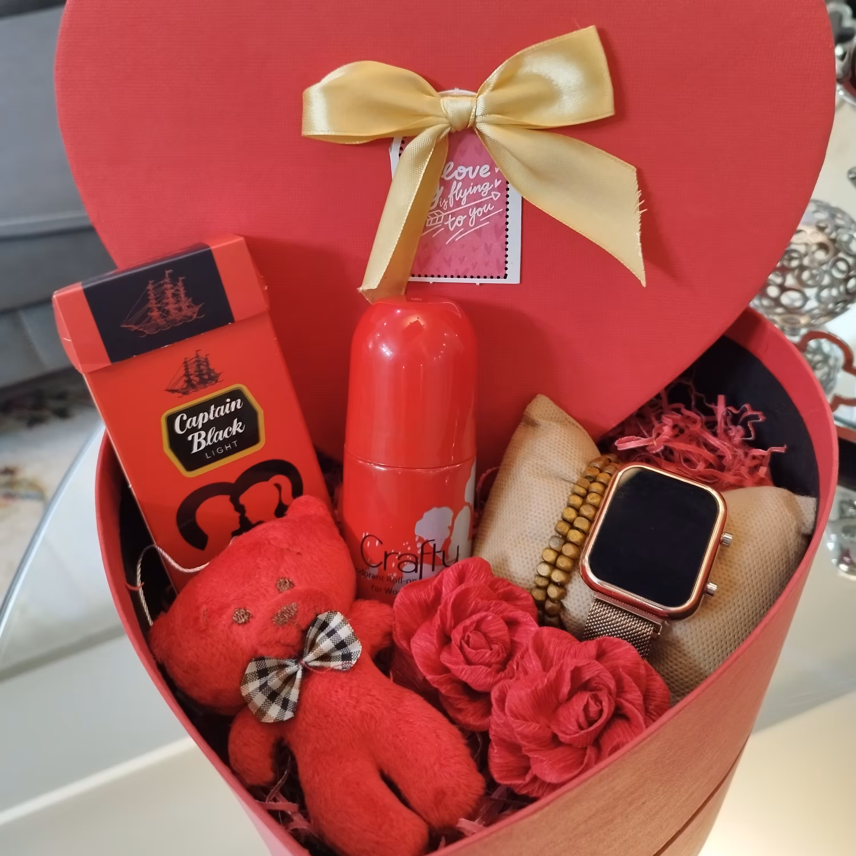 باکس هدیه ولنتاین دخترونه قلبی