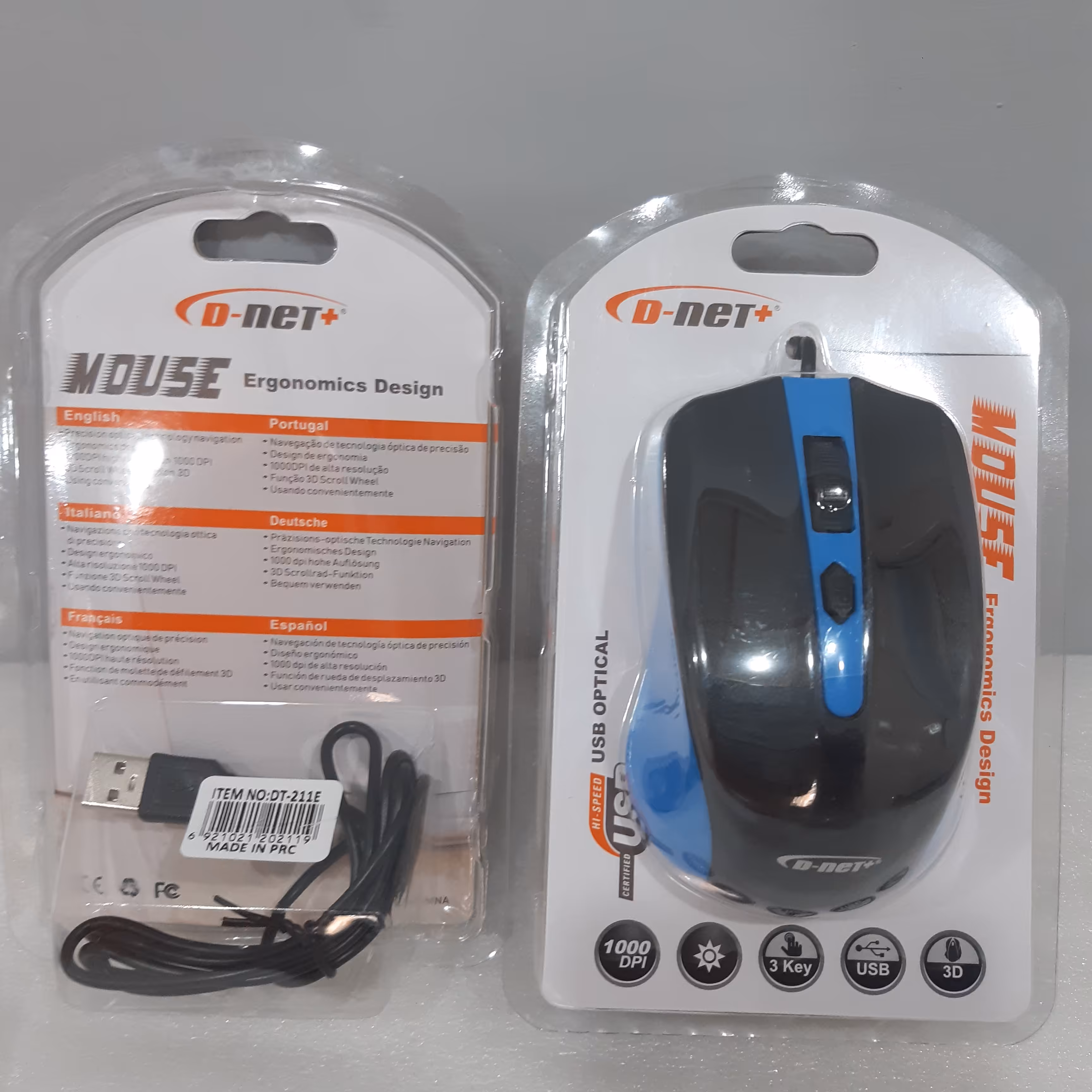 ماوس سیمی DT-211 Dnet رنگ تمام مشکی