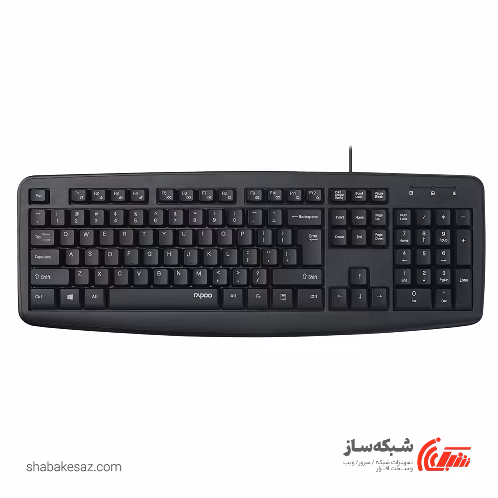 قیمت و خرید کیبورد با سیم رپو Rapoo NK2600 - شبکه ساز