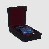 دکمه مچ سفید مردانه مجموعه لوازم جانبی DS NAVY BLUE FLAT TIE ARM D&#039;S Damat