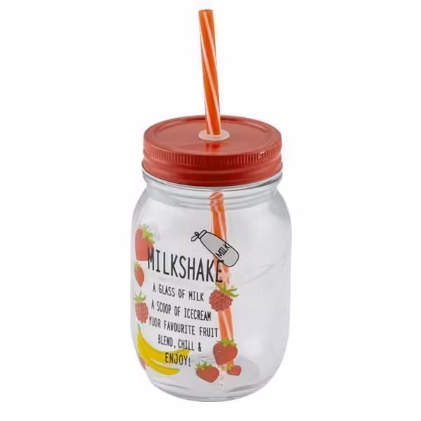 لیوان اسموتی نی دار طرح دار(ارسال کالا با خرید کالا بالای 120تومان)