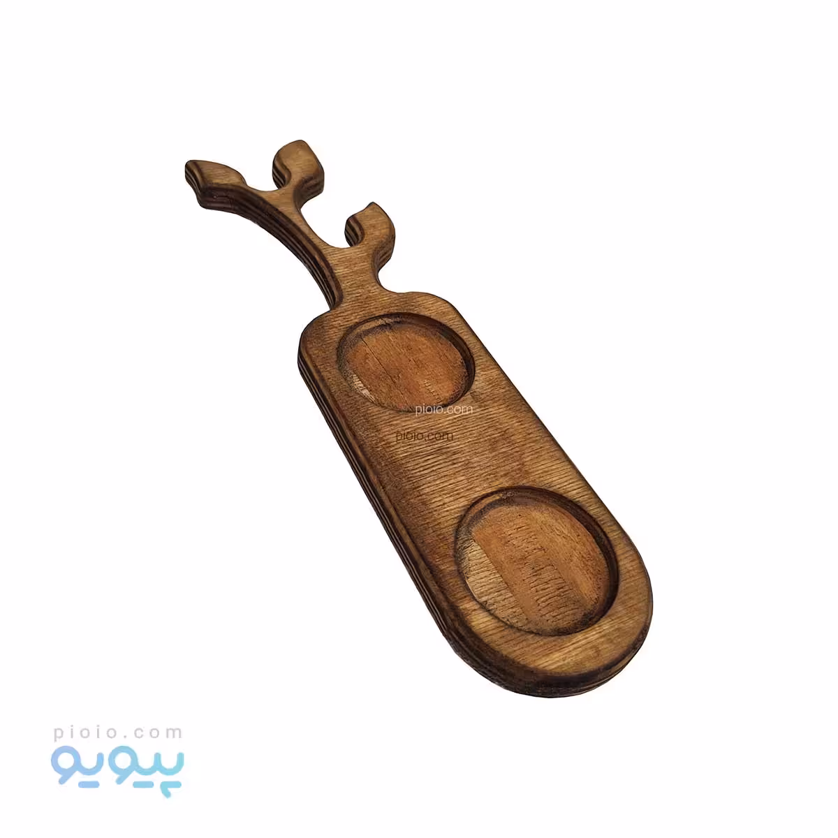 شات خوری چوبی طرح شاخه و برگ 2 تایی آیتم 4141
