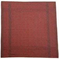 رومیزی مربع ترمه ابریشم کد TRM212 نفیس رنگ زرشکی آستر زرشکی 