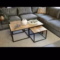 میز جلو مبل همراه دو میز عسلی کمجا ام دی اف (ارسال پس کرایه)