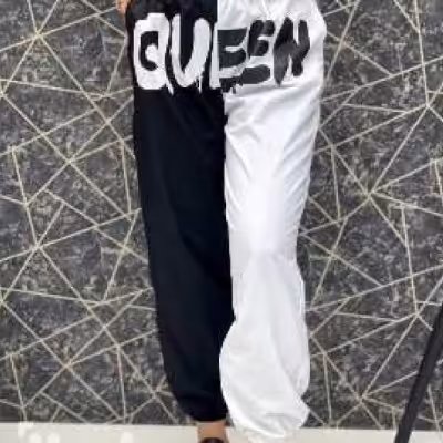 شلوار دورنگ سیاه و سفید