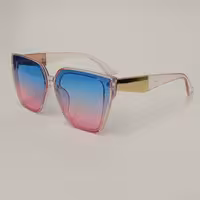 عینک فشن کائوچویی یونیسکس مربعی چندضلعی یووی400 Healerبه همراه جلدزیپی و دستمال