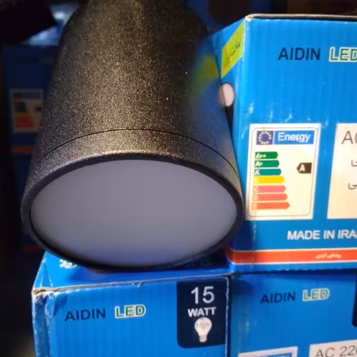 چراغ سیلندری روکار ارتفاع 10 سانتی قطر 8 سانتی پنل روکار آیدین گا رآنتی دار