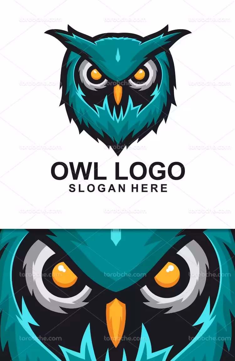 وکتور لوگو جغد با کیفیت | گرافیک با طعم تربچه