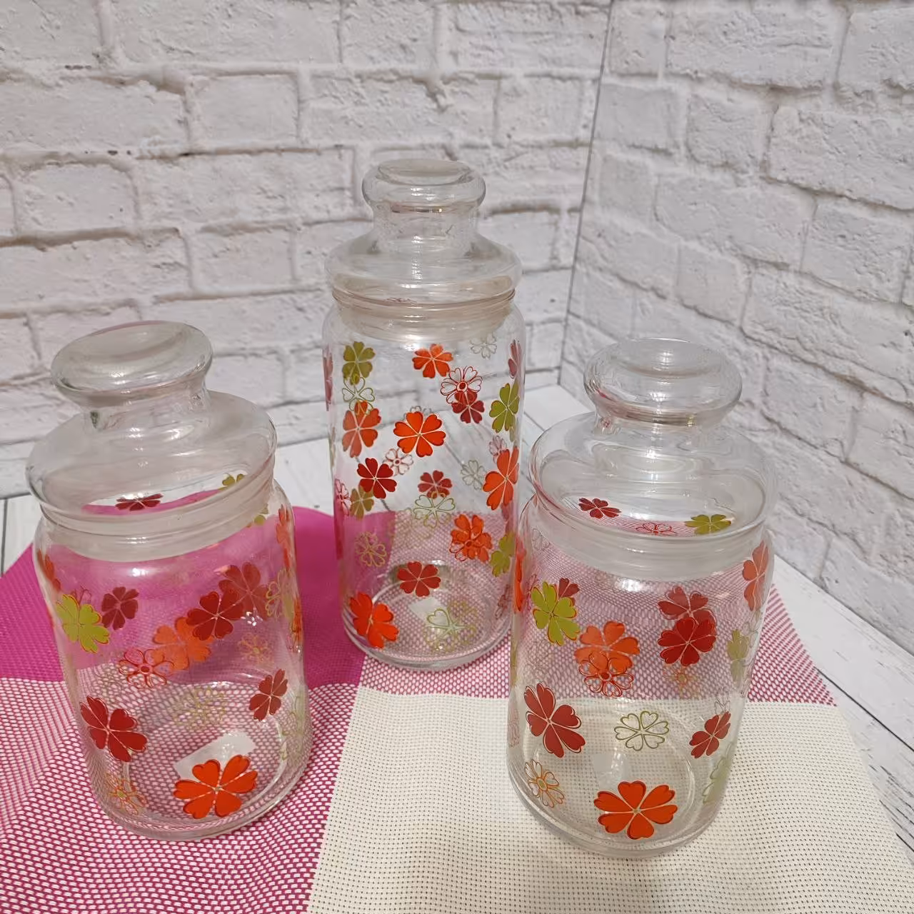 بانکه شیشه ای 3 عدد