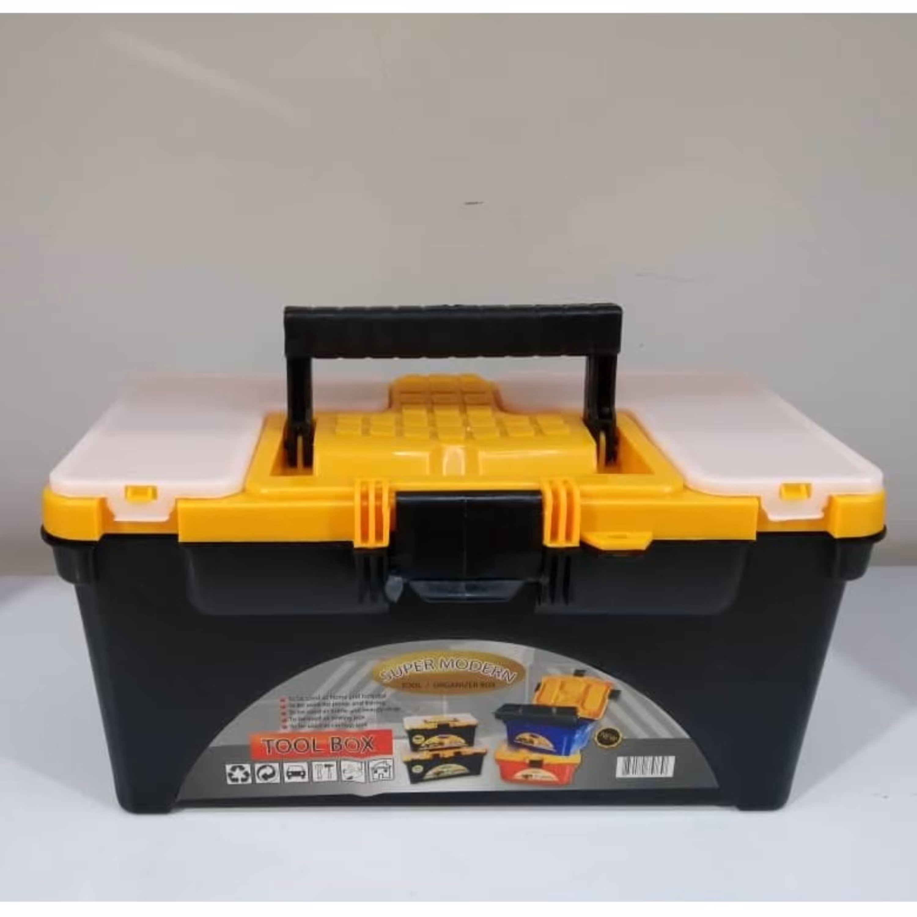 جعبه ابزار سوپرمدرن کوچک دارای قفسه بندی مناسب برای نگهداری ابزارآلات