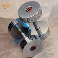 دمبل طرح استیل نقره ای