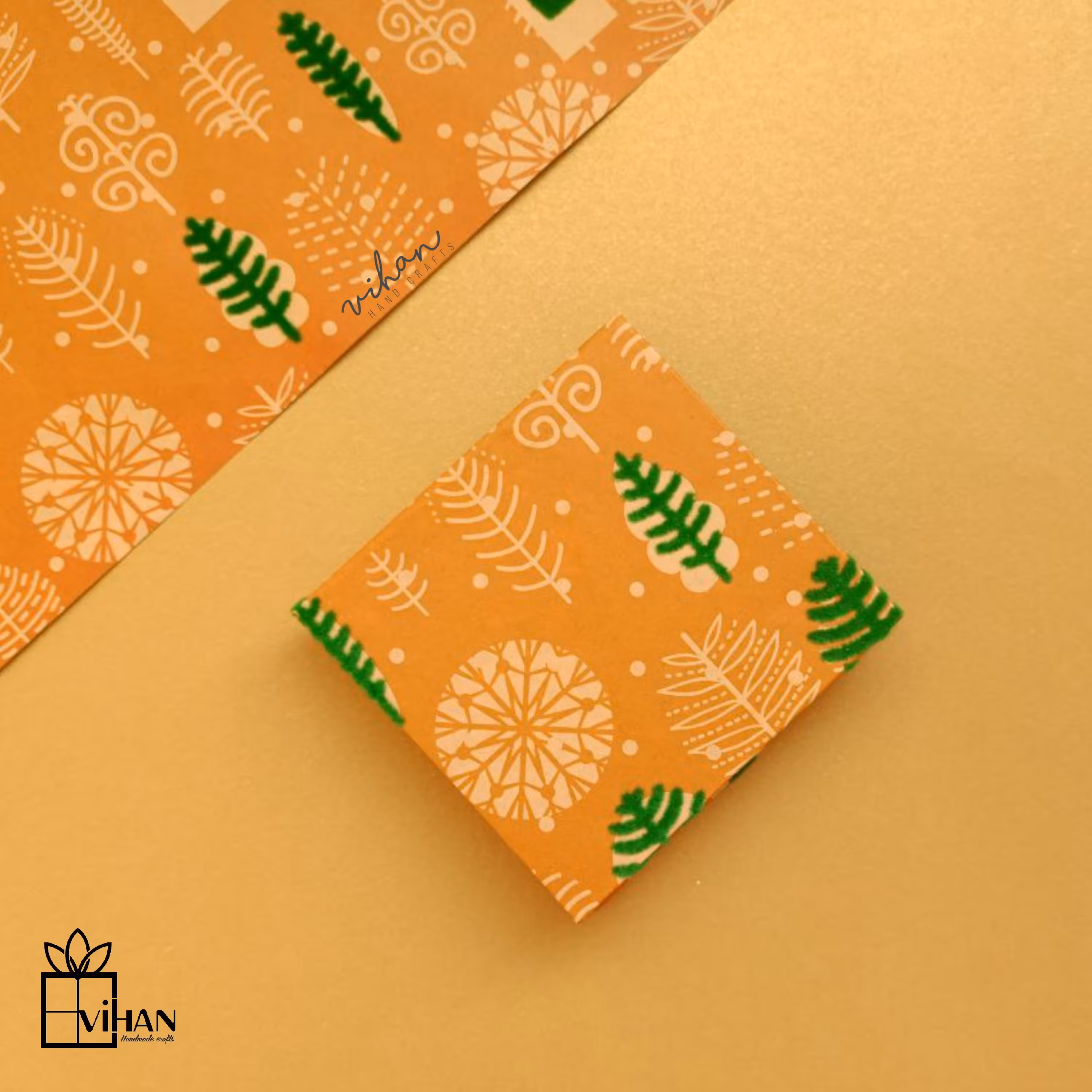 دفترچه استیک نوت سایز 8 * 8 با جلد هارد وروکش کرافت با طرح برجسته مخملی