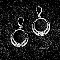 گوشواره نقره طرح دایره