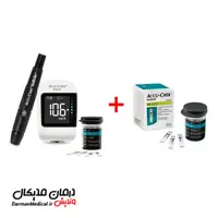 دستگاه تست قند خون اکیو چک مدل Instant با یک بسته 50 عددی نوار قند خون اینستنت