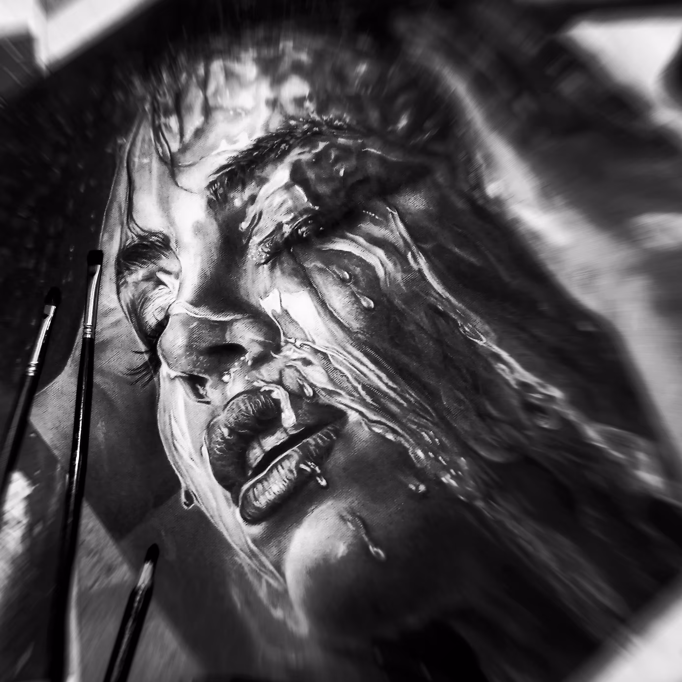 تابلو طراحی ذغال 