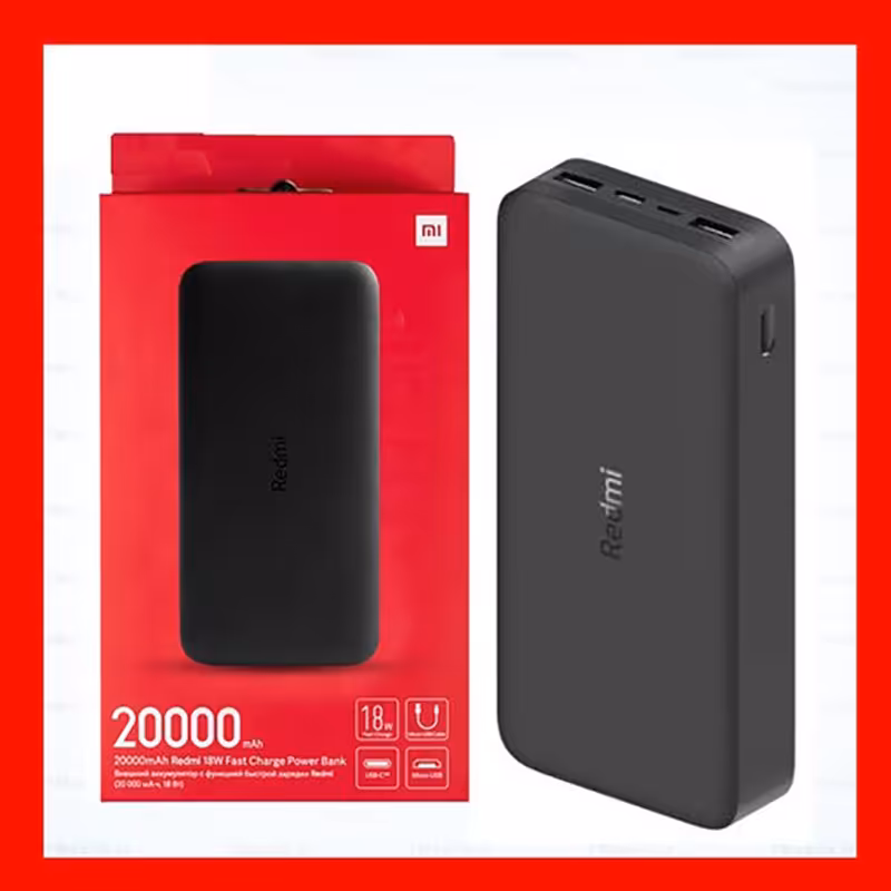 پاوربانک شیائومی مدل PB200LZM گلوبال 20000 میلی آمپر  - مشکی به همراه کابل