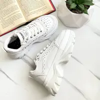 کتونی نگین دار لژ 6 سانت زیره پیو رنگ سفید ، ارسال رایگان