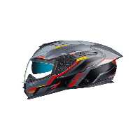 کلاه کاسکت موتورسیکلت قرمز SX100R GRIDLINE GRAY RED MATT BIDIMET Genel Markalar