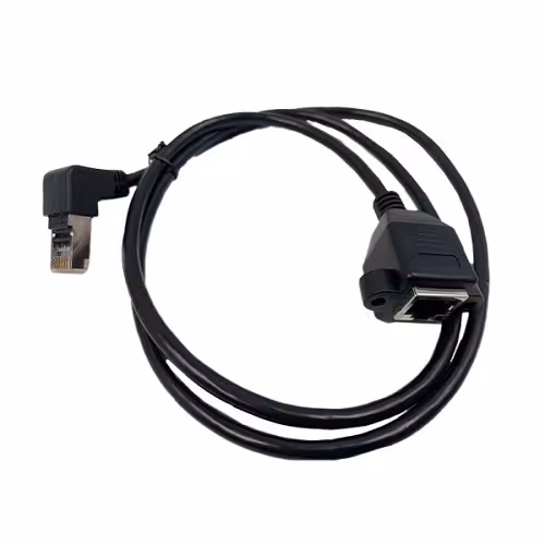 کابل افزایش طول شبکه زاویه سوکت 90 درجه CAT5 پنلی طول 1 متر