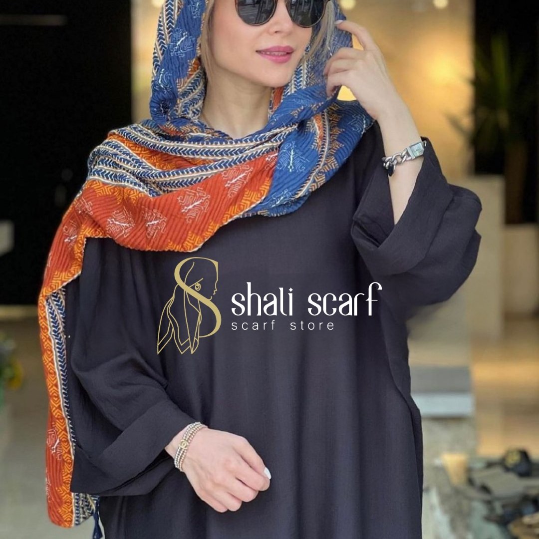 شال پلیسه وارداتی طرح سرخپوستی فوق لاکچری تک رنگ پاییزه