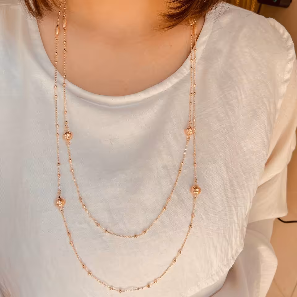 زنجیر رو لباسی دولاین مدل توپی استیل رنگ ثابت