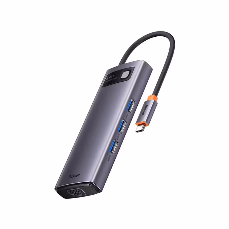 هاب 6 پورت USB-C باسئوس مدل WKWG030013