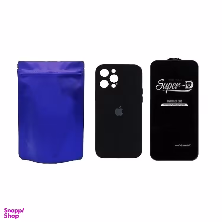 کاور گوشی موبایل مدل M-B Silicon طرح محافظ لنز دار مناسب اپل iPhone 11 Pro به همراه محافظ صفحه نمایش SuperD