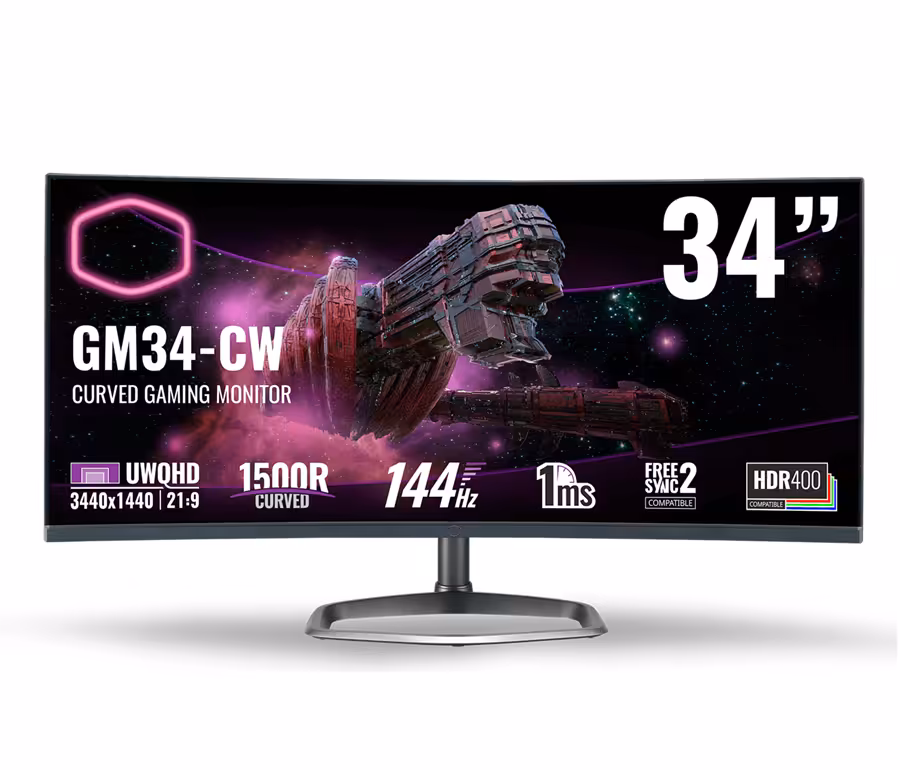مانیتور کولر مستر مدل GM34-CW سایز 34 اینچ