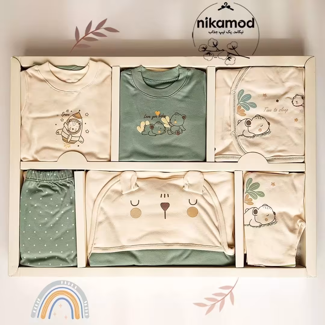 ست 20 تیکه نوزادی مدل خرسی فضا نورد