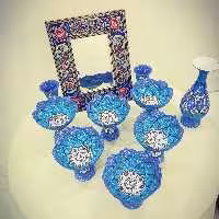 ست هفت سین مینا کاری همراه باگلدان