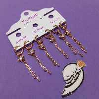 گوشواره حلقه ای آویز برند ژوپینگ Xuping از جنس مس درجه یک و روکش طلا 