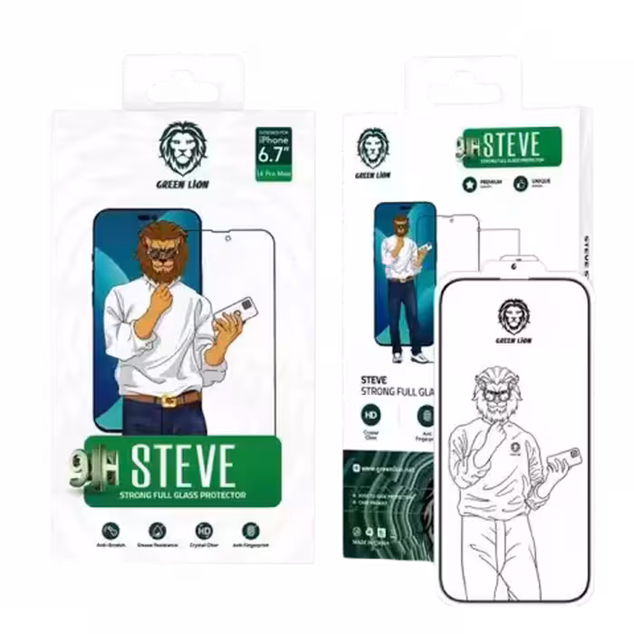 محافظ صفحه نمایش Green Lion مدل Steve مناسب برای iPhone 13 Pro Max / 14 Plus