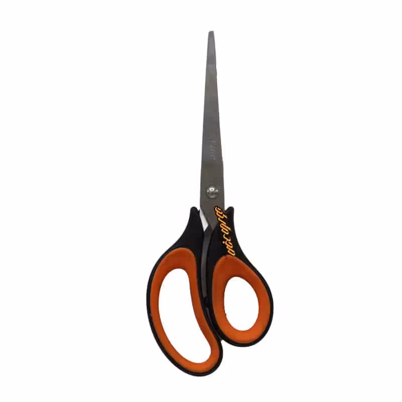 قیچی 21 سانتی مشکی نارنجی بیک