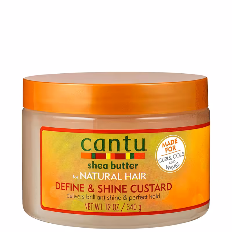 کاسترد شی باتر براق کننده و درخشان کننده مو کانتو Cantu Shea Butter for Natural Hair Define & Shine Custard • خوش آرا