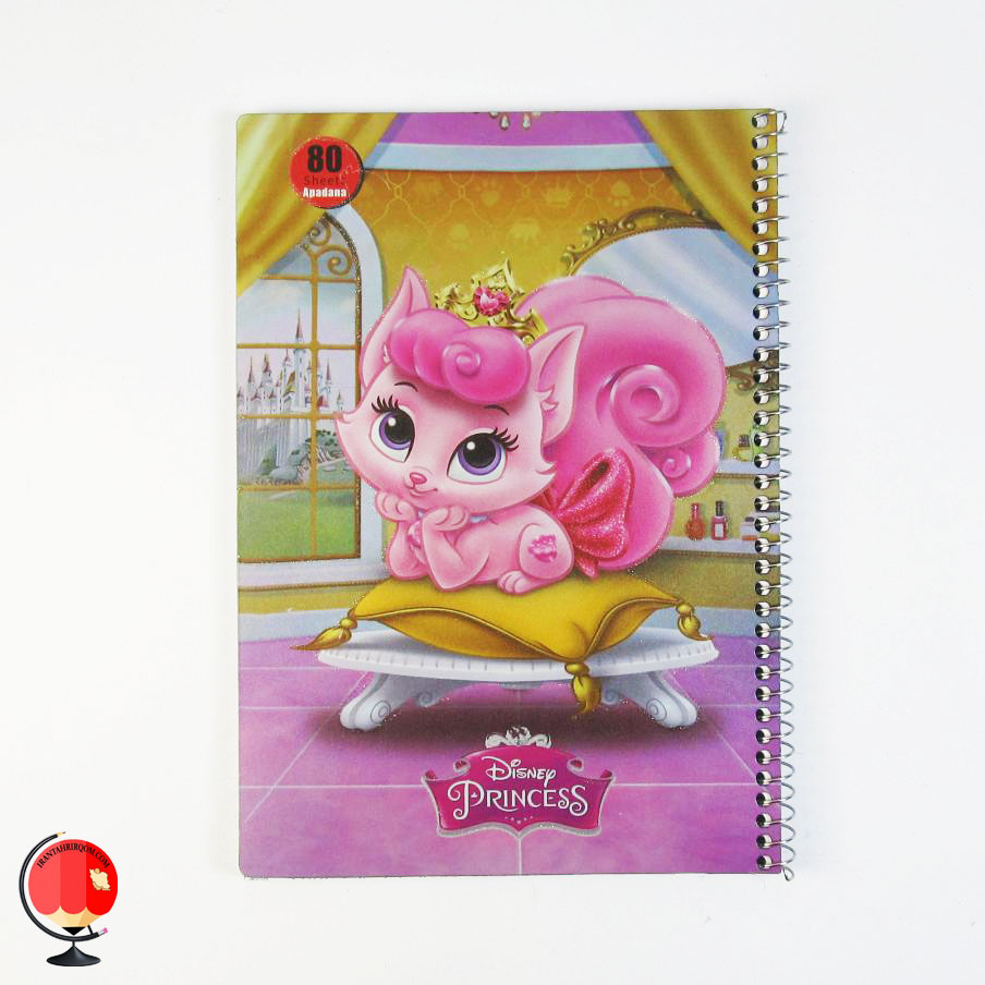 دفتر مشق 80 برگ سیمی طرح گربه پرنسس آپادانا