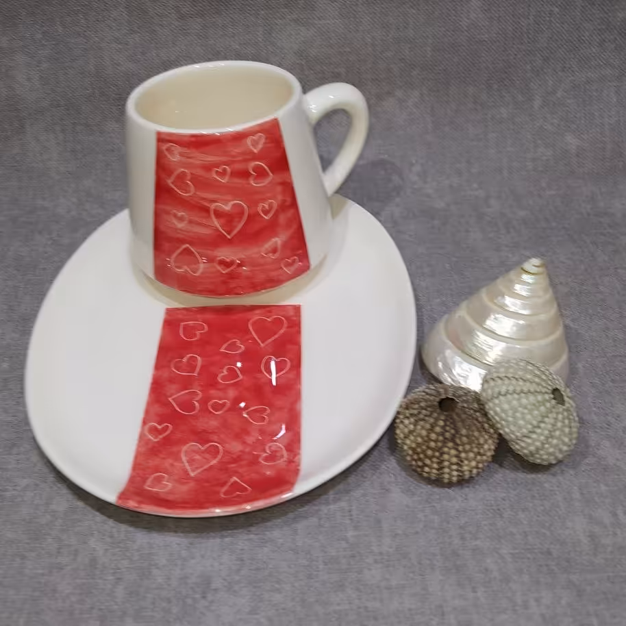 ماگ و زیر ماگی ولنتاین خوشرنگ و جذاب