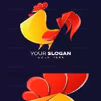 وکتور لوگو خروس اوریگامی | گرافیک با طعم تربچه