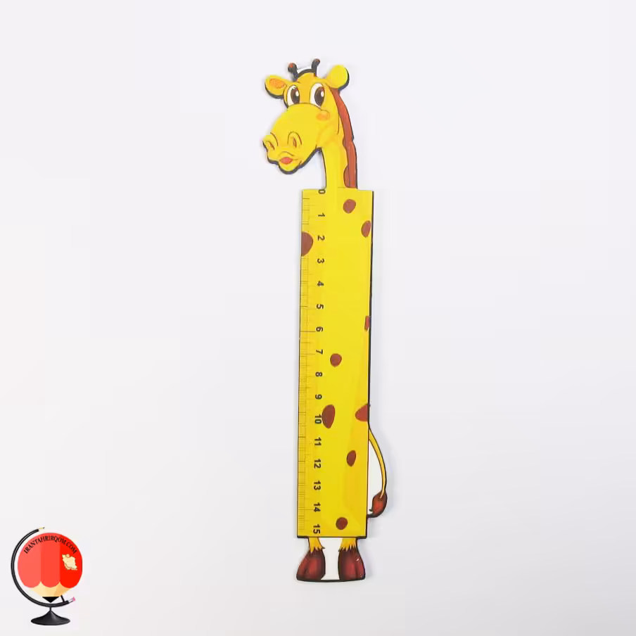 خط کش فانتزی 15 سانت طرح زرافه