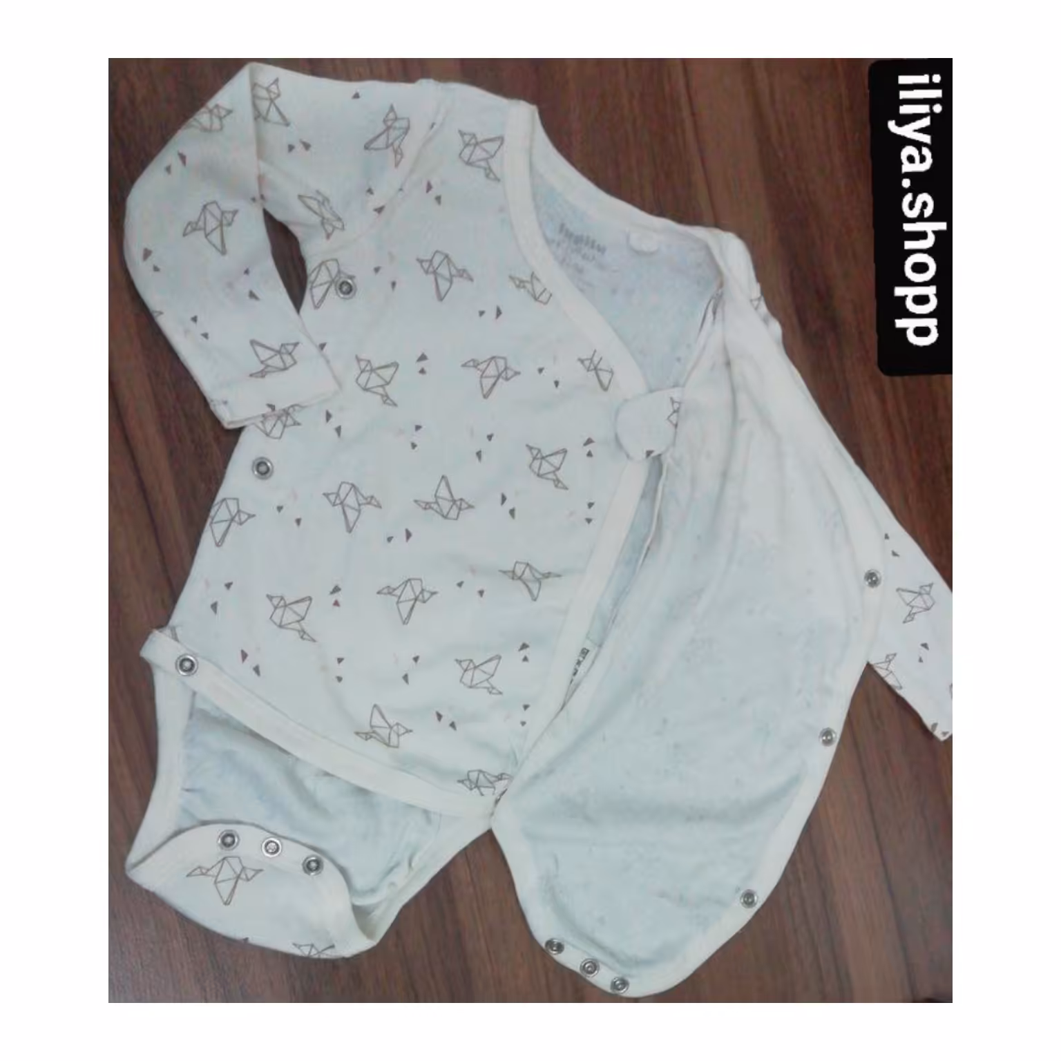 زیردکمه بادی عبایی جلودکمه دار دولایه برند لوپیلو 2تا6ماه