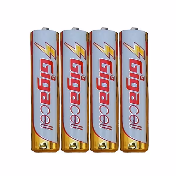 باتری نیم قلمی AAA برند Gigacell مدل Ultra Heavy Duty شرینک 4 عددی