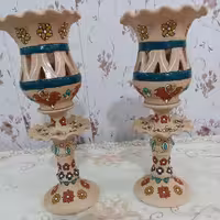 جا شمعی مینا کاری 30سانتی(2عددی)