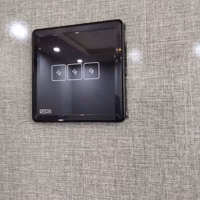 کلید سه پل لمسی ( مشکی) 