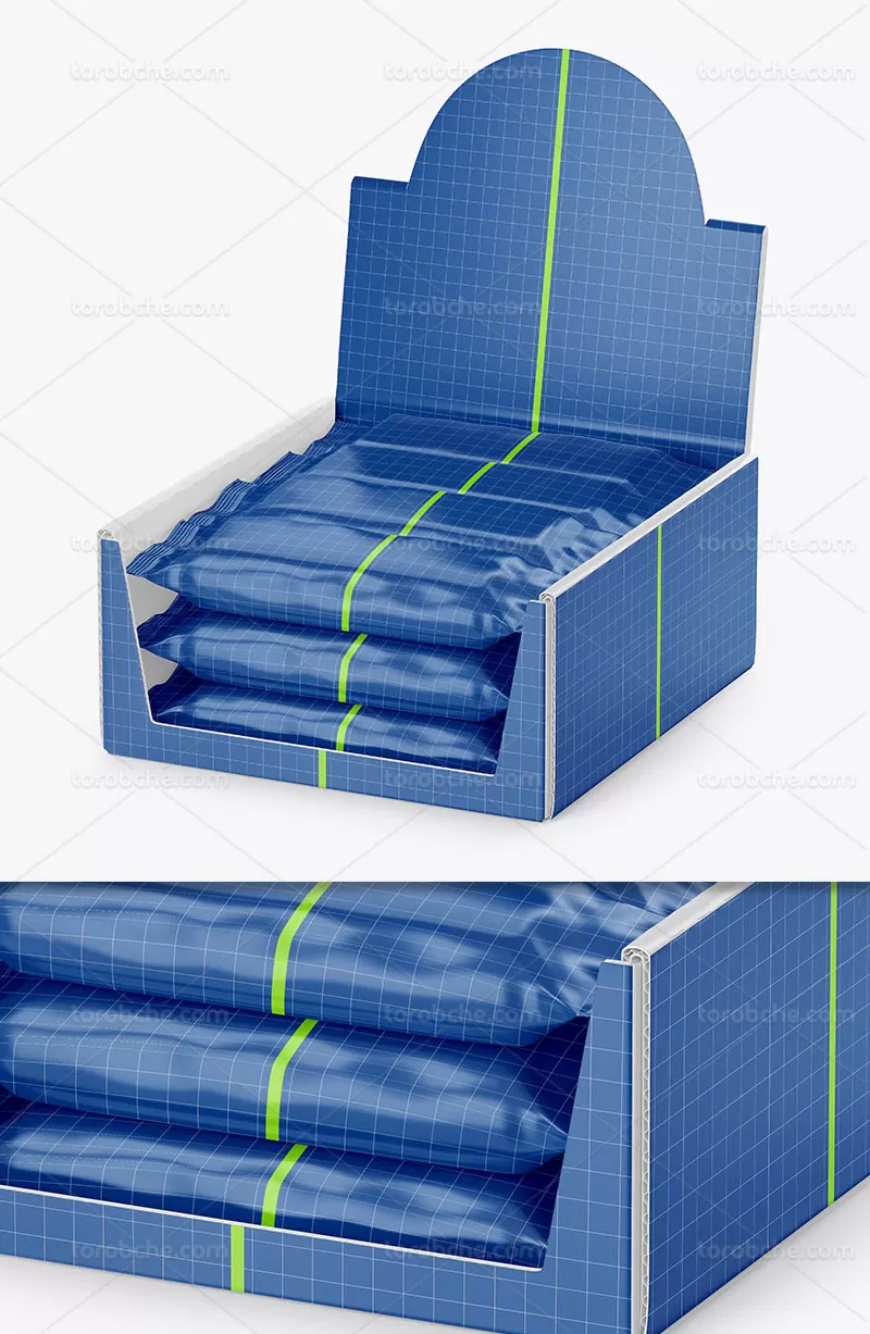 موکاپ جعبه پیشخوان شکلات | گرافیک با طعم تربچه