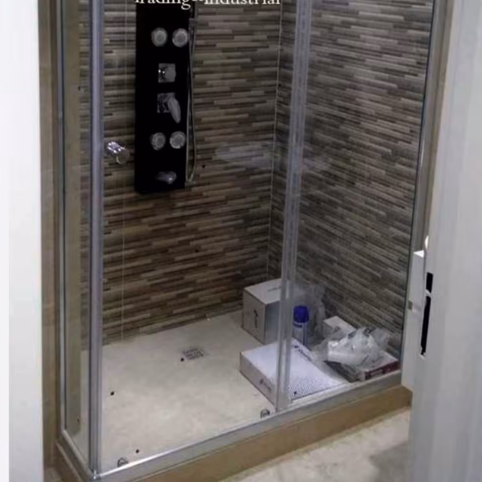 اتاق دوش شیشه سکوریت نشکن رنگ پروفیل کروم استیل